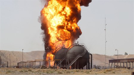 Oil well blown up in northern Iraq