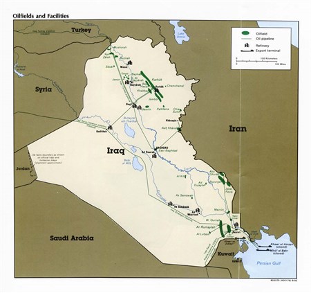 The Presence of 10 giant oil fields in Iraq